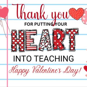 Teacher heart box label